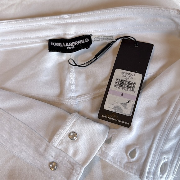 NWT KARL LAGERFELD Compression Three Button Pants - Picture 3 of 4